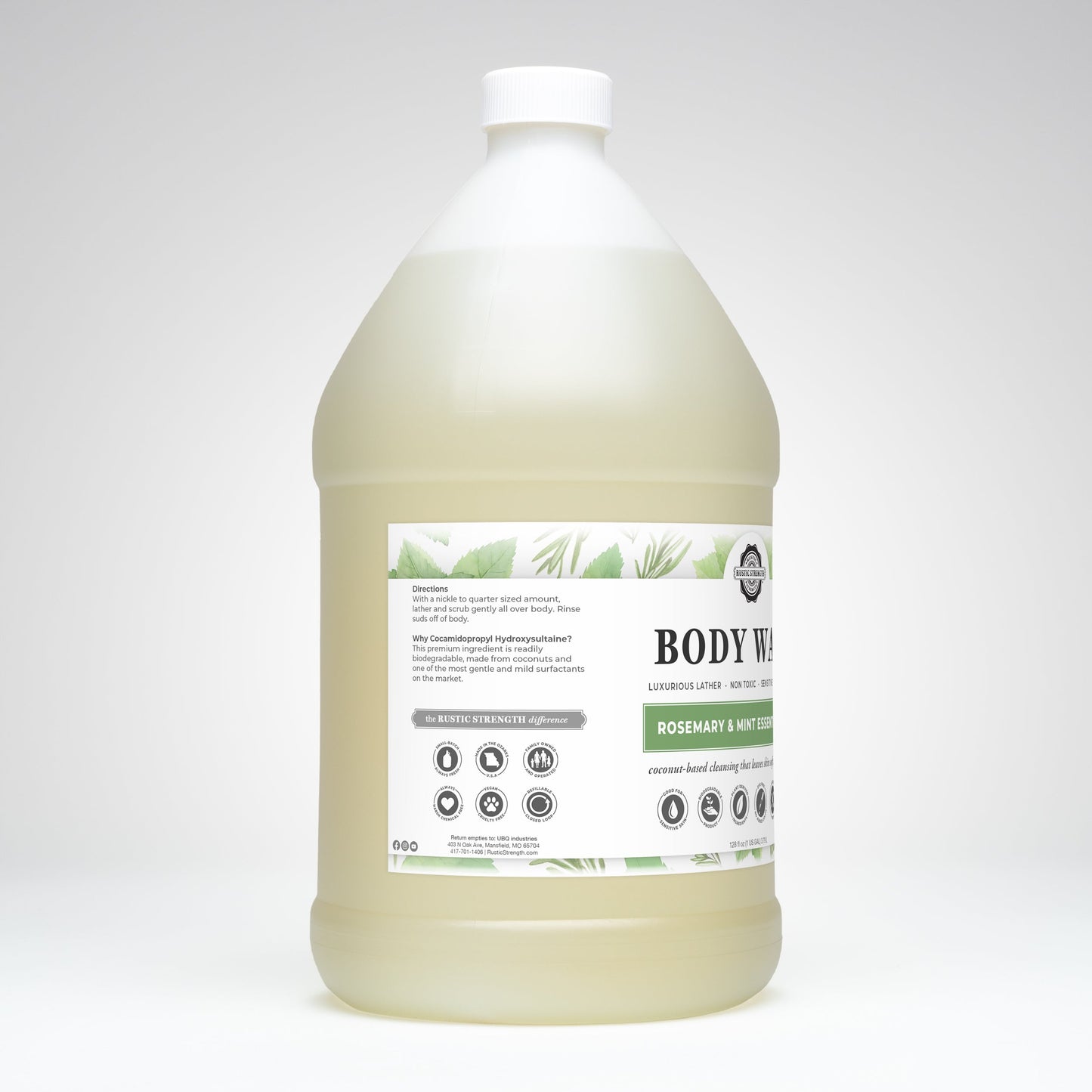 Moisturizing Body Wash | Rosemary & Mint - Homeland Harvest