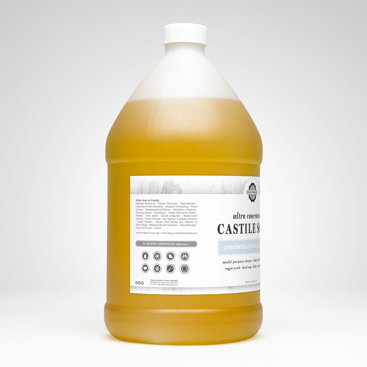 Castile Soap - Ultra Concentrate | Unscented - Homeland Harvest