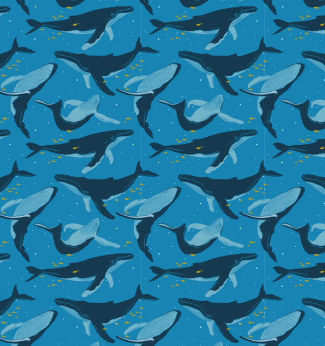 Large Reusable Cloth Furoshiki Gift Wrap | Whales & Waves - Homeland Harvest