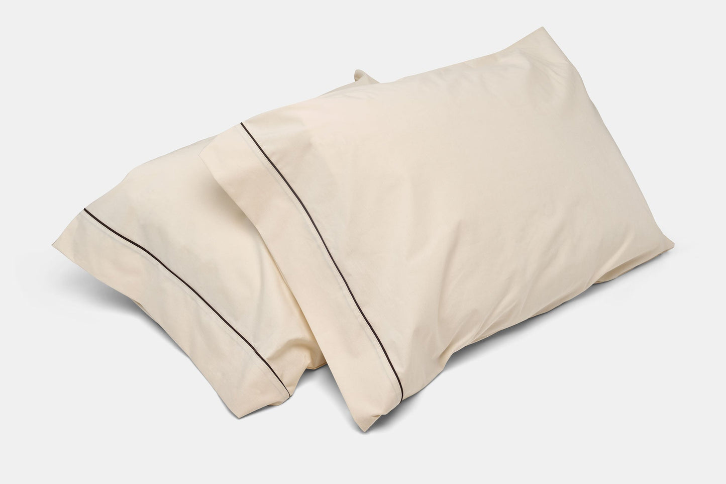 Cotton Bed Pillowcases with Classic Piping Design - Homeland Harvest