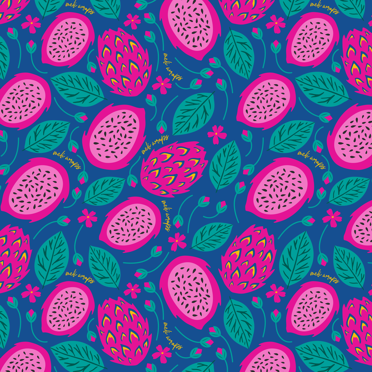 Beeswax Food Wrap - Dragonfruit Print - Homeland Harvest