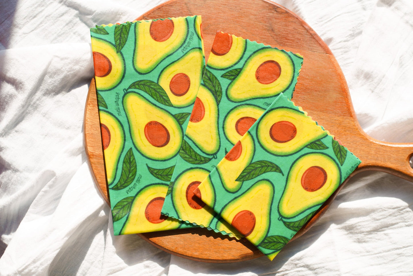 Beeswax Wrap Bulk Roll - Avocado Print - Homeland Harvest