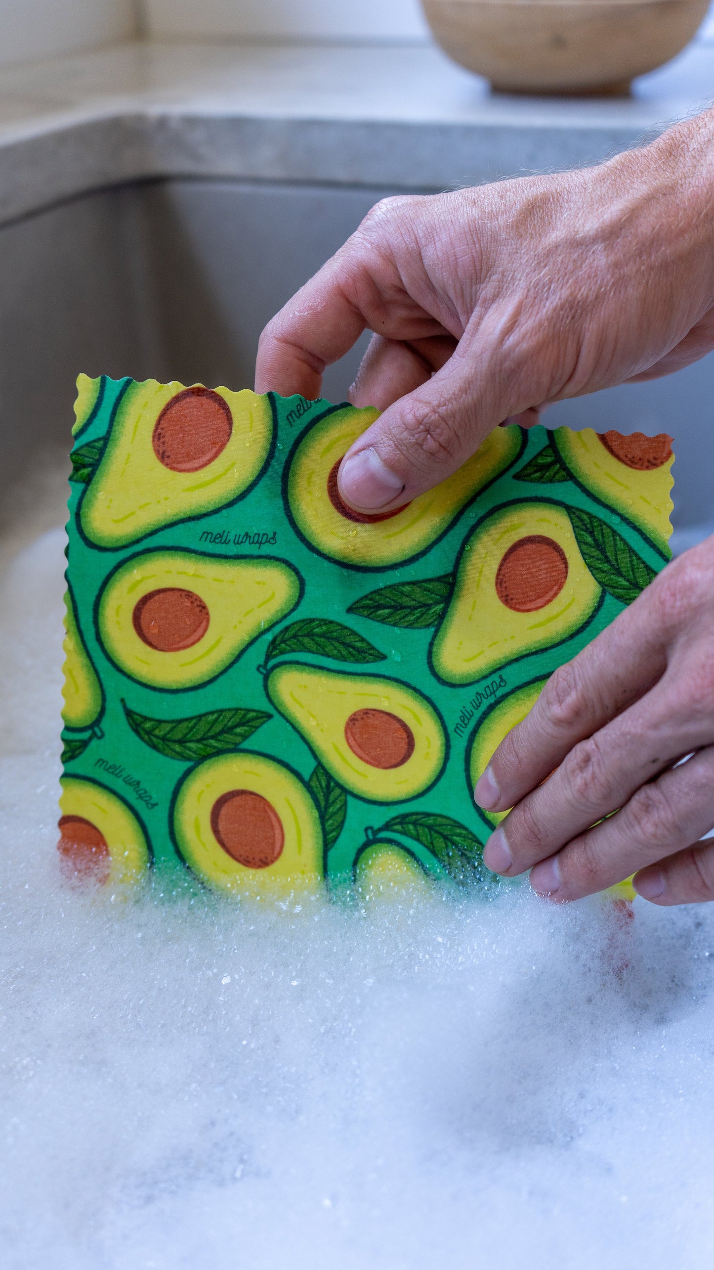 Beeswax Wrap Bulk Roll - Avocado Print - Homeland Harvest