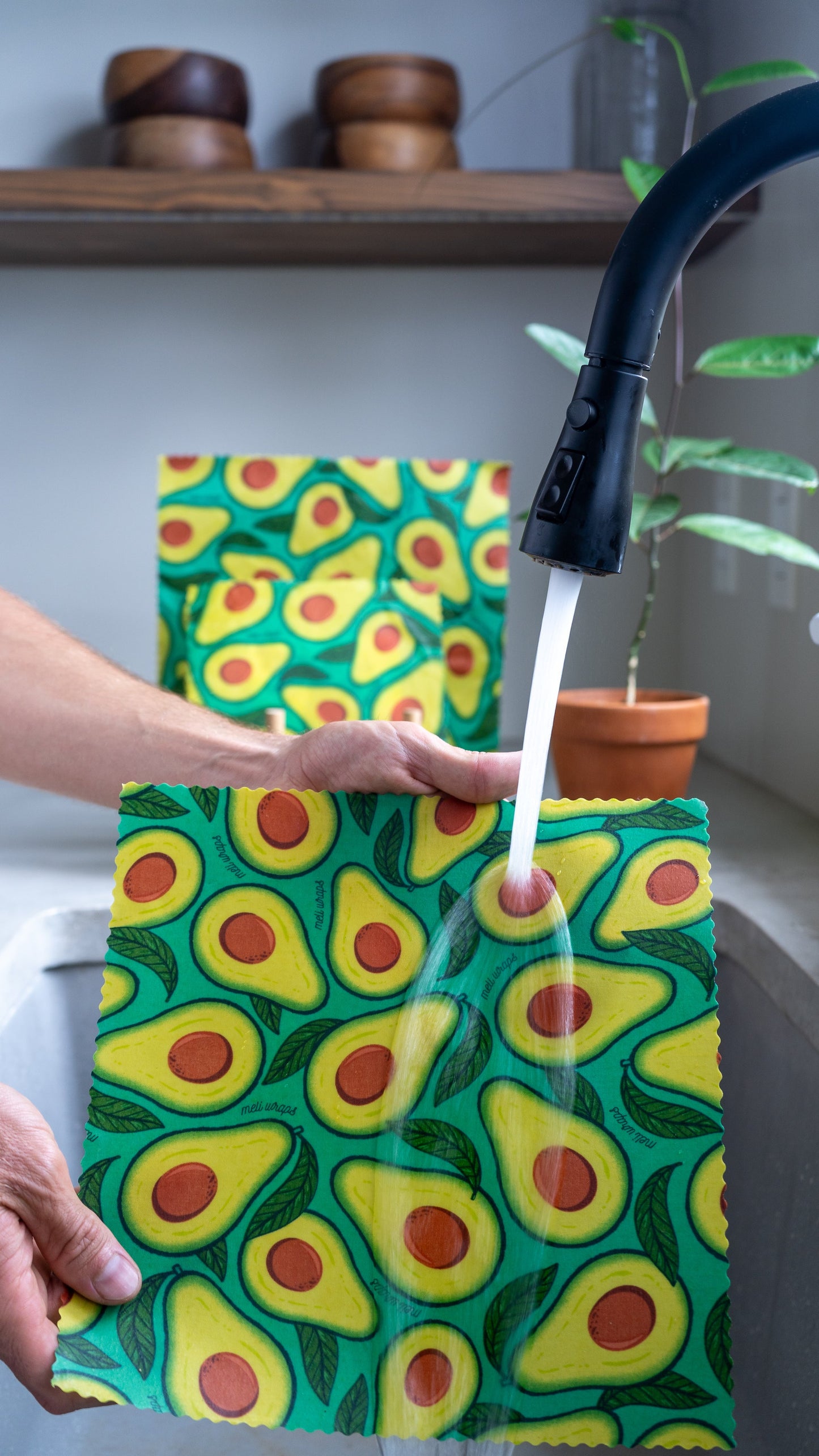 Beeswax Wrap Bulk Roll - Avocado Print - Homeland Harvest