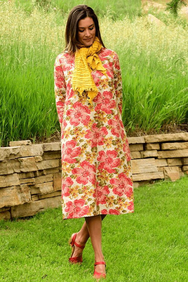 floral linen dress - Homeland Harvest