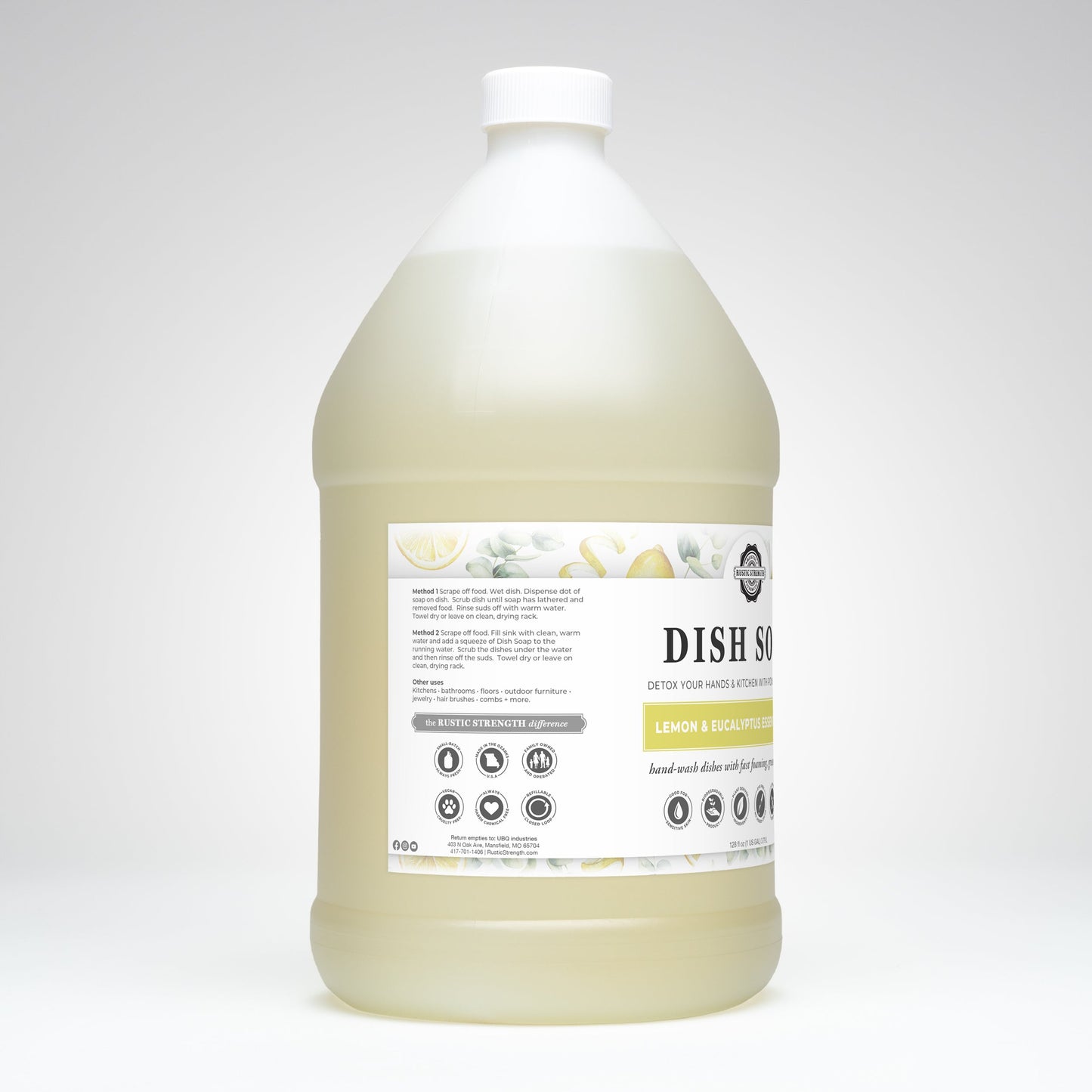 Dish Soap | Lemon & Eucalyptus - Homeland Harvest