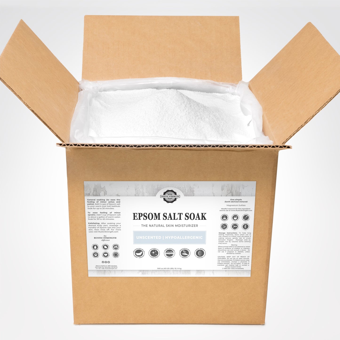 Epsom Salt Soak | Unscented - Homeland Harvest