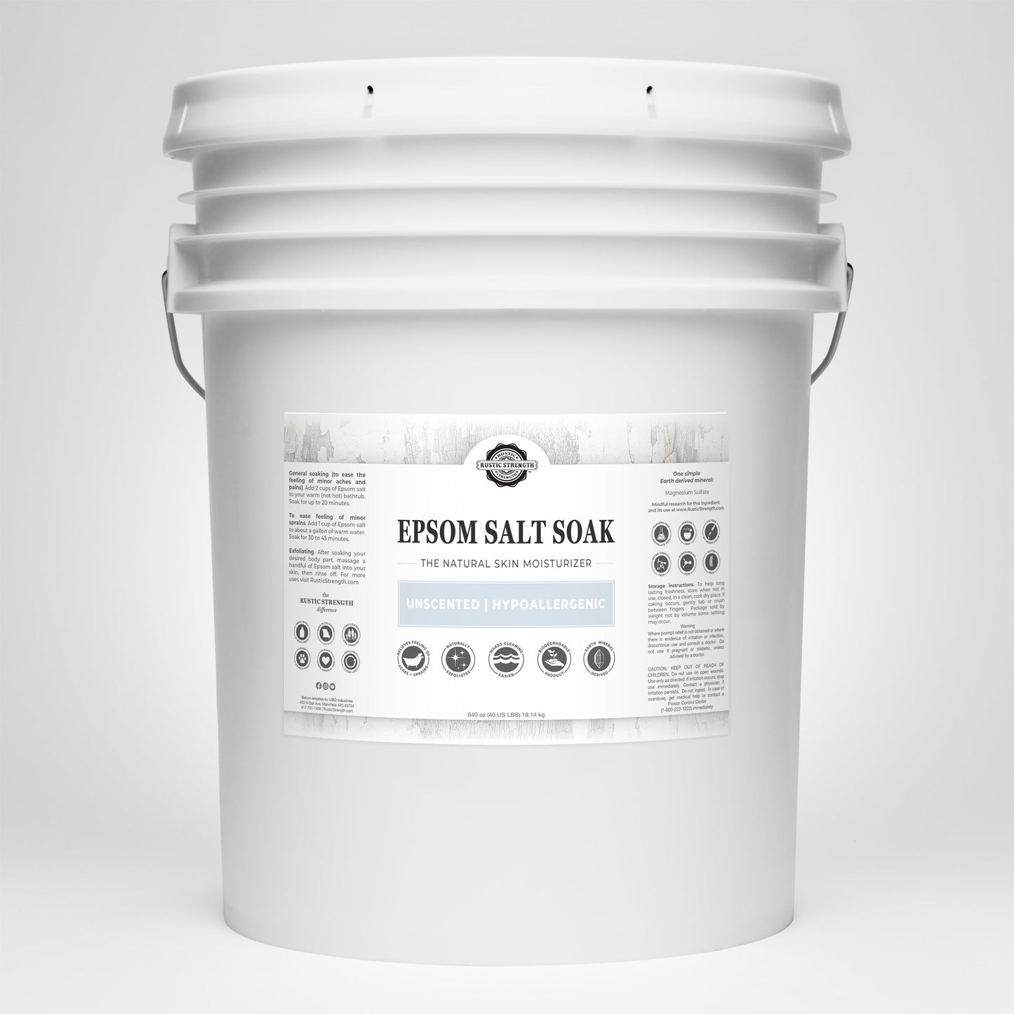 Epsom Salt Soak | Unscented - Homeland Harvest