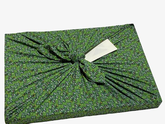 Extra Large Reusable Cloth Furoshiki Gift Wrap | Christmas Trees & Stars - Homeland Harvest