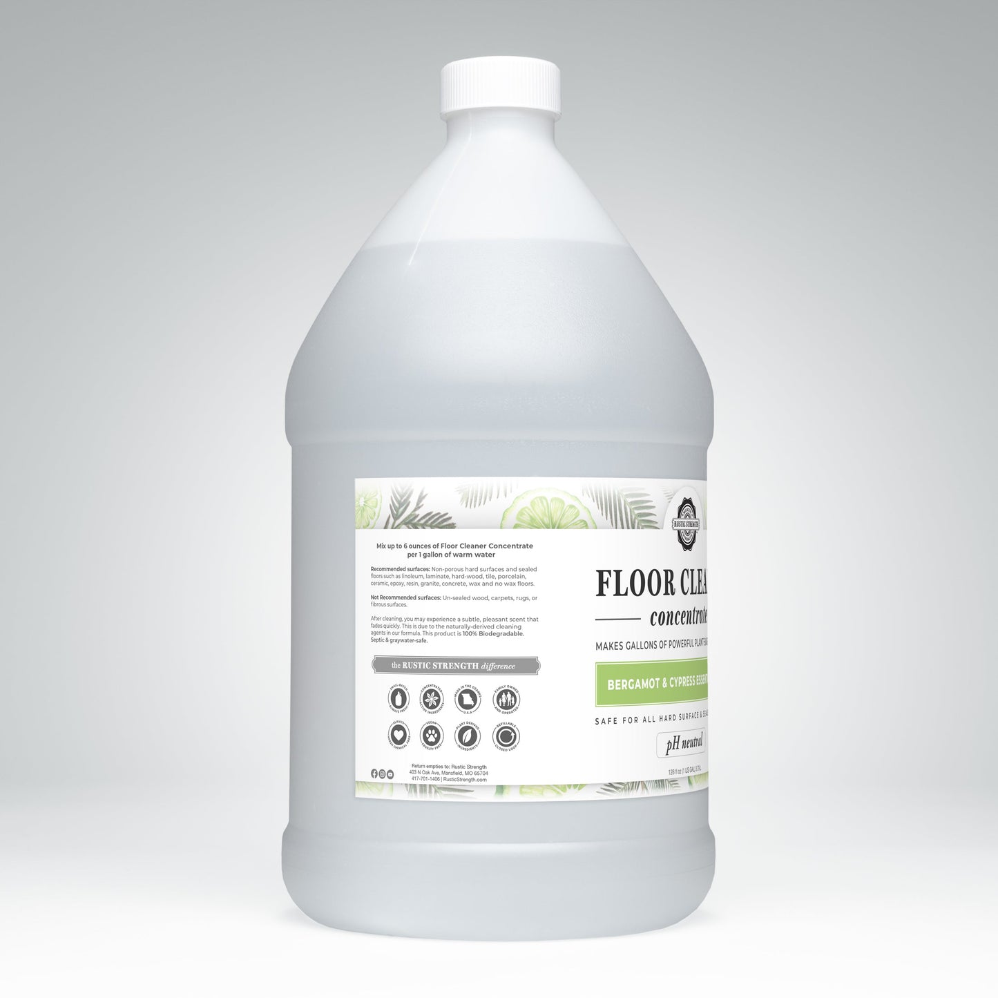 Floor Cleaner Concentrate | Bergamot & Cypress - Homeland Harvest