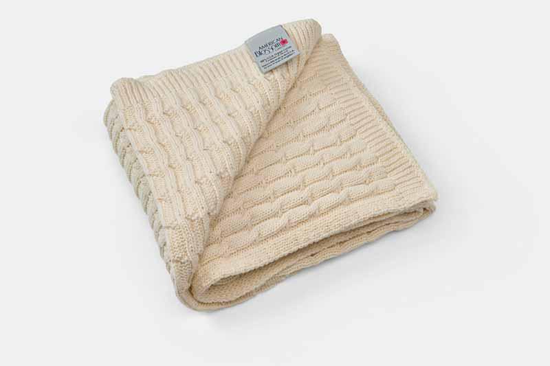 Cotton Knitted Baby Blanket - Homeland Harvest