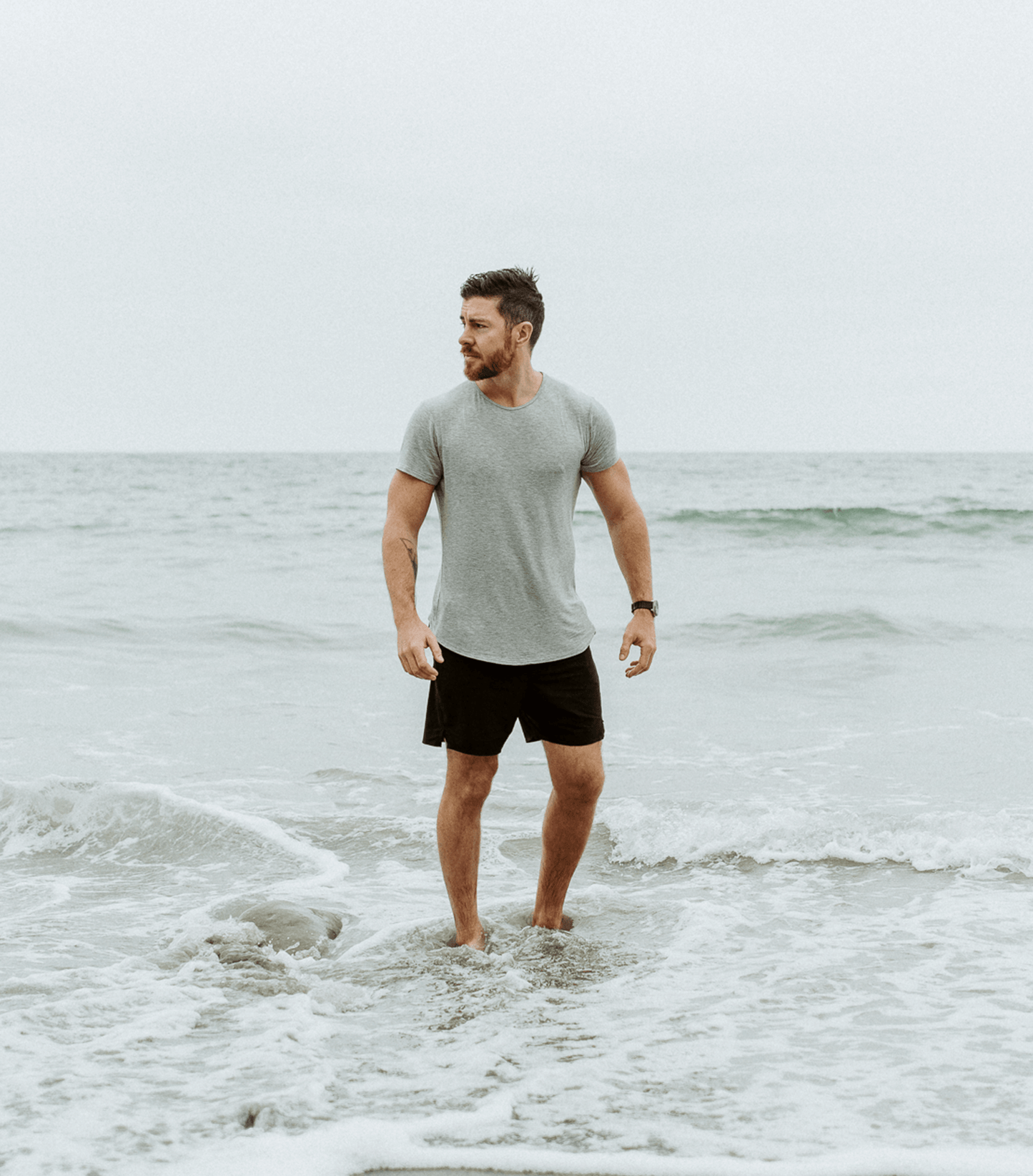 Bamboo Swift Curve-Hem Tee - Black - Homeland Harvest
