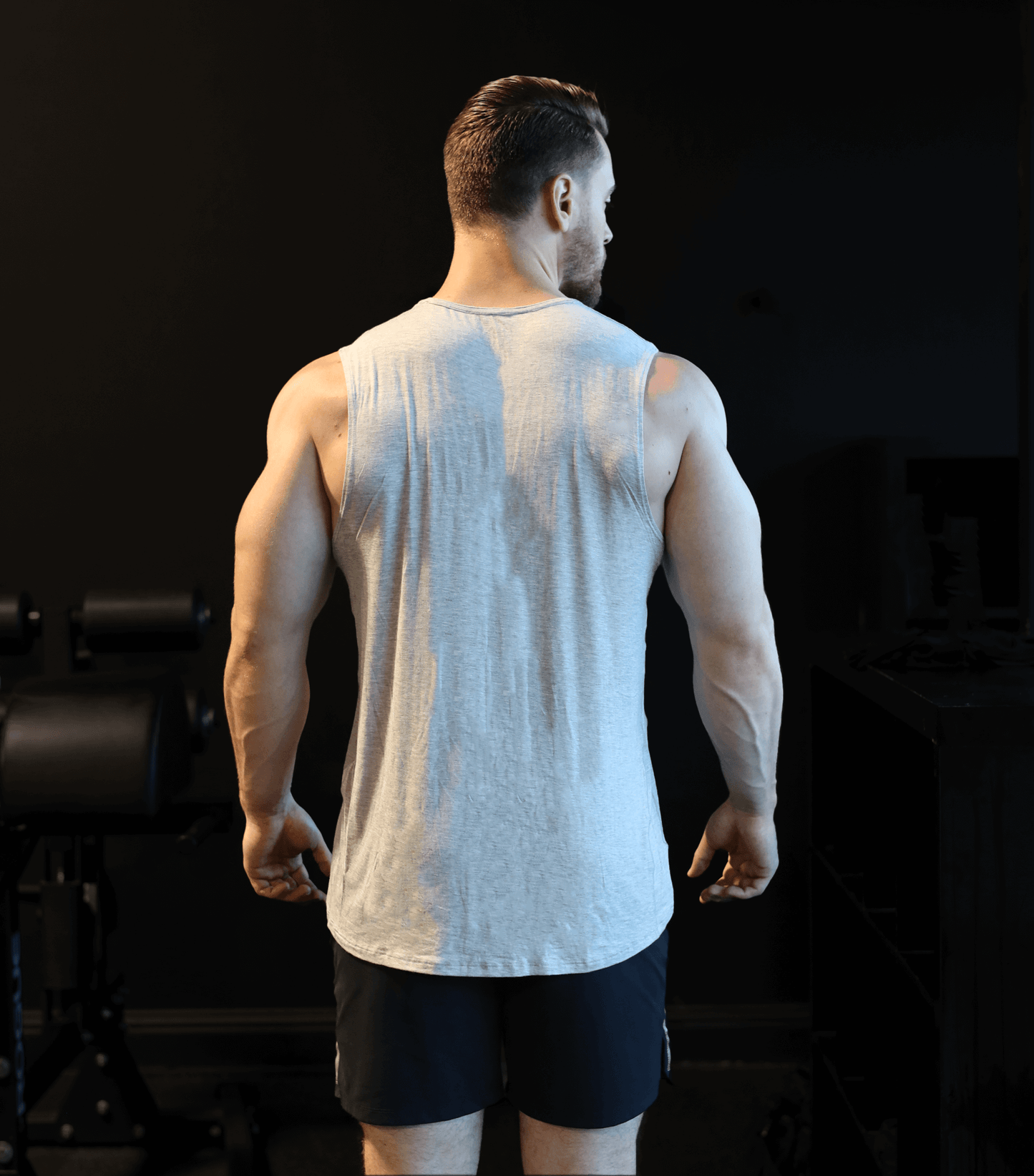 Bamboo Aerotech Tank - Heather Grey - Homeland Harvest