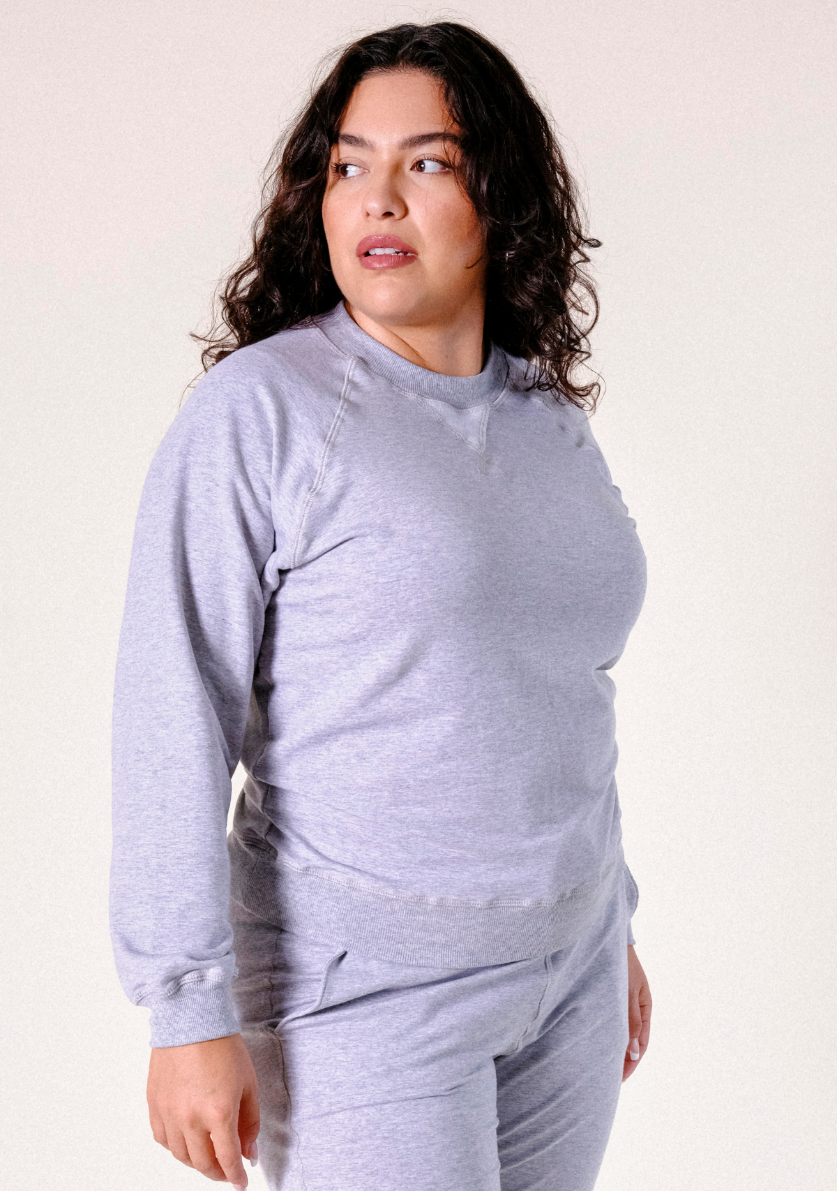 Agnes Raglan Organic Cotton + Tencel™ Sweatshirt - Heather Gray - Homeland Harvest