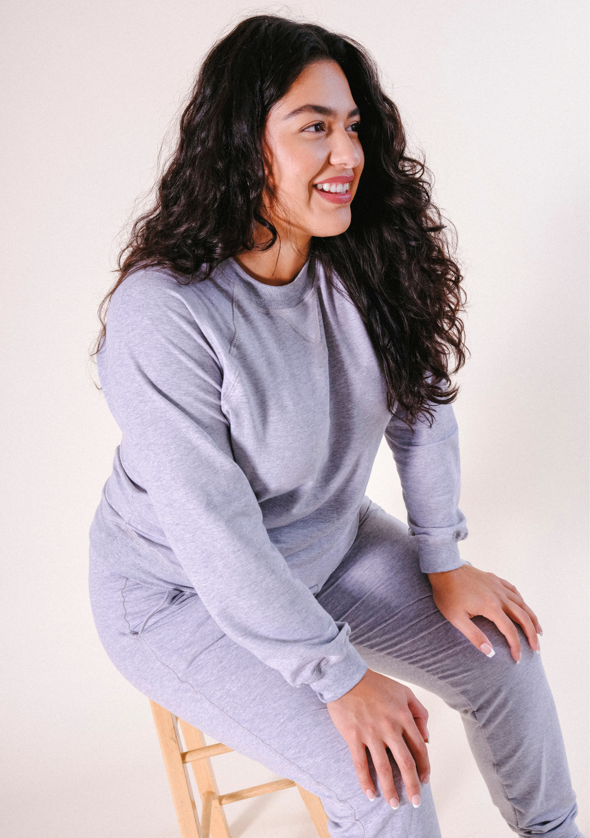 Agnes Raglan Organic Cotton + Tencel™ Sweatshirt - Heather Gray - Homeland Harvest