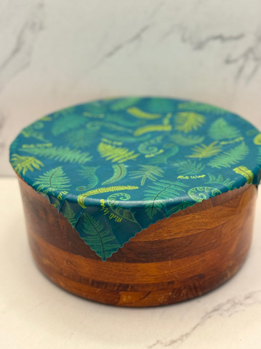 Beeswax Food Wrap - Fern Print - Homeland Harvest