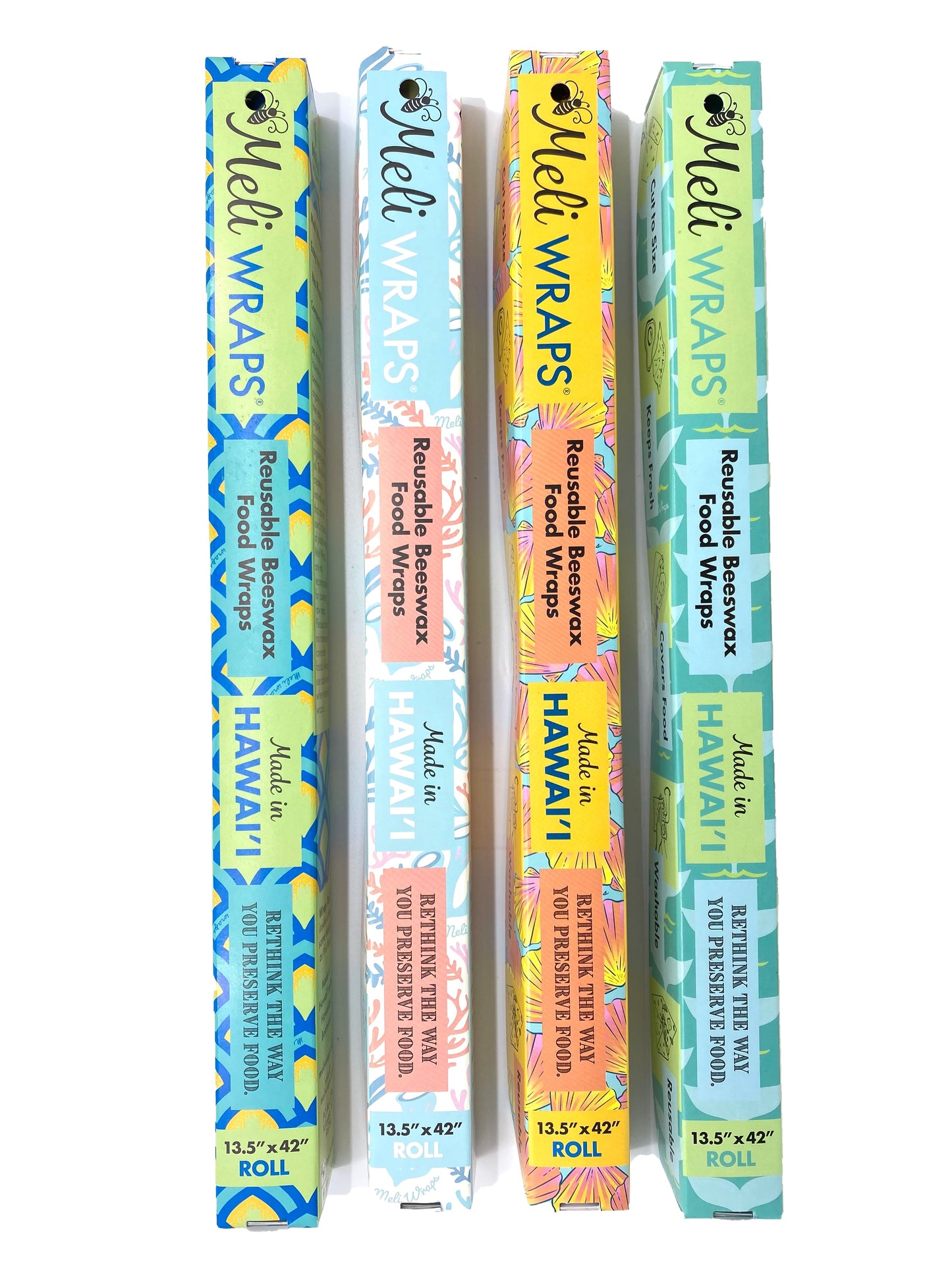 Meli Wraps Beeswax Wrap Bulk Roll + Cutlery Set in Reef Print - Homeland Harvest