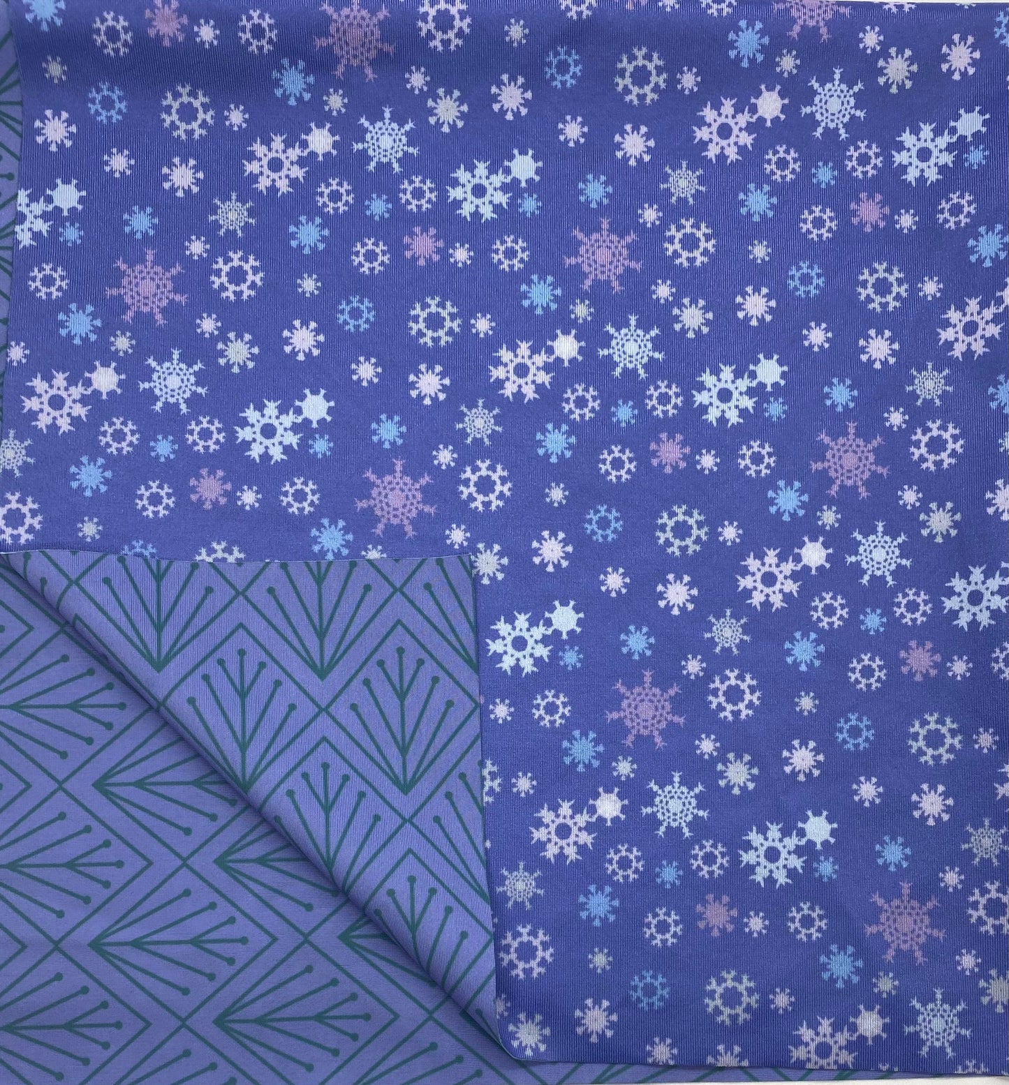 Large Reusable Cloth Furoshiki Gift Wrap | Snowflakes & Pine - Homeland Harvest