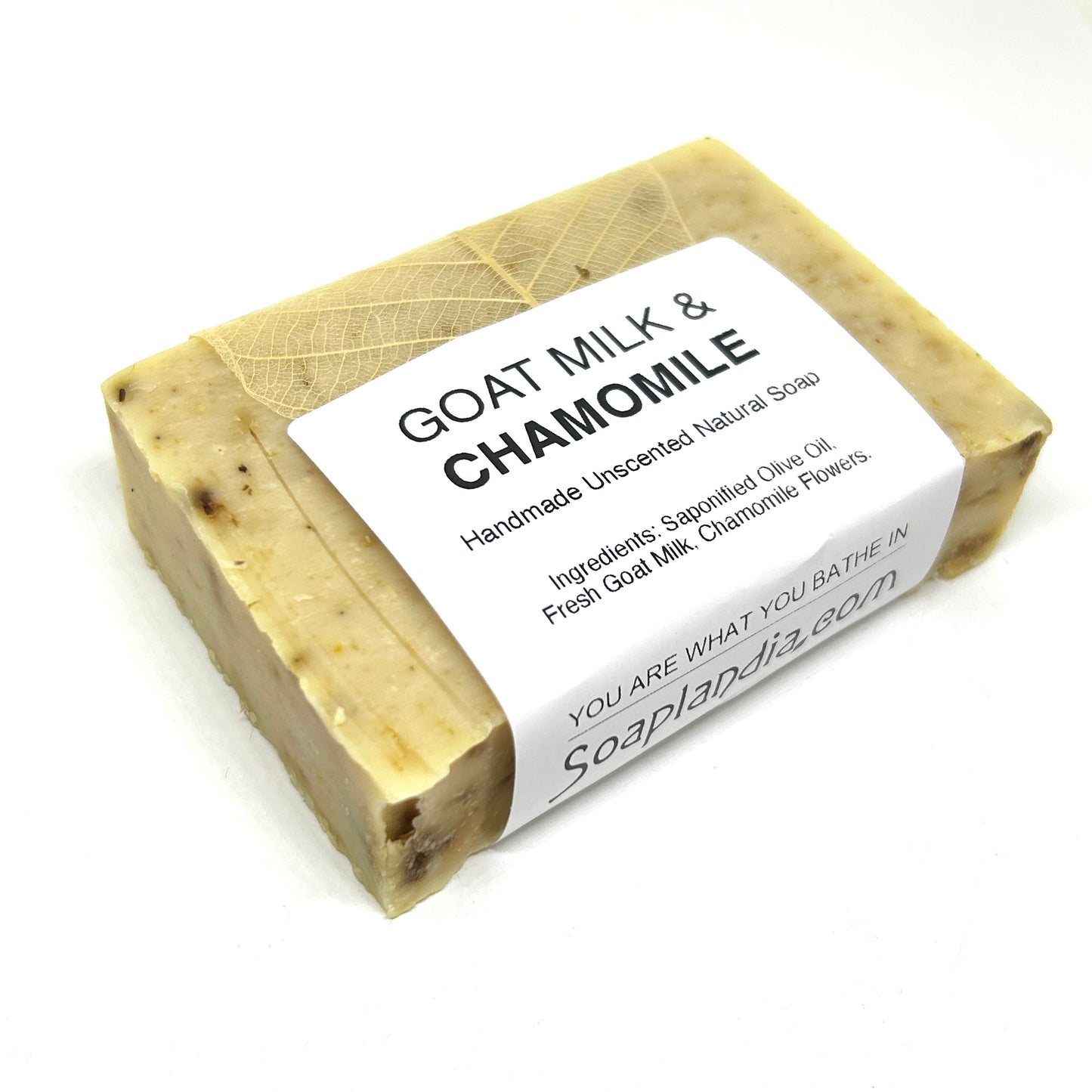 Goat Milk & Olive Oil Bar Soap with Chamomile, Unscented - Homeland Harvest