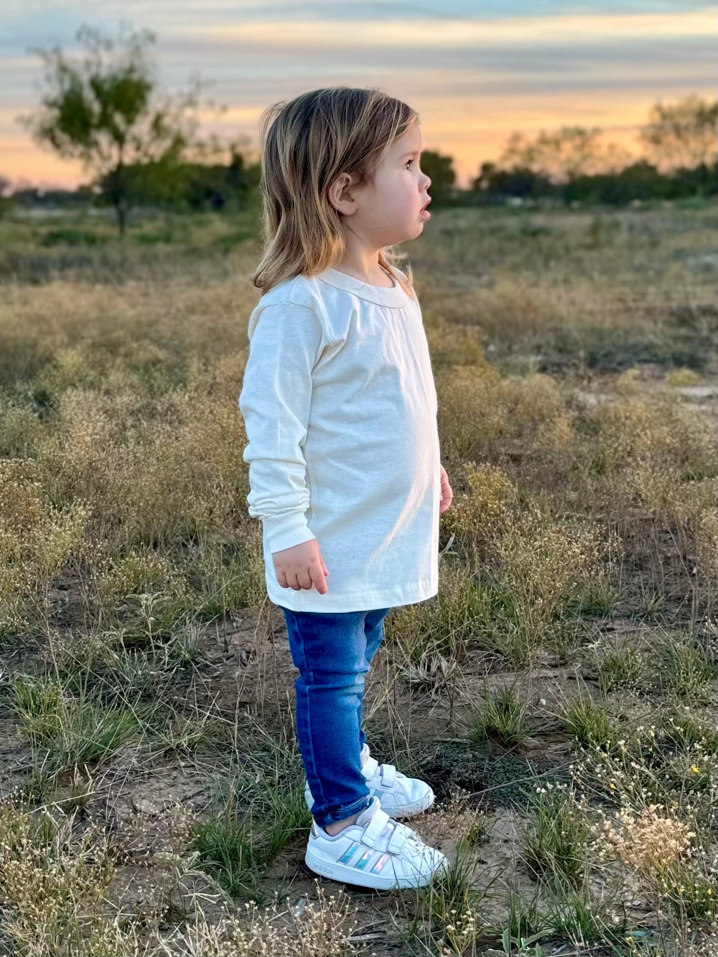 Organic Cotton Long Sleeve Kids T-shirt-Undyed - Homeland Harvest