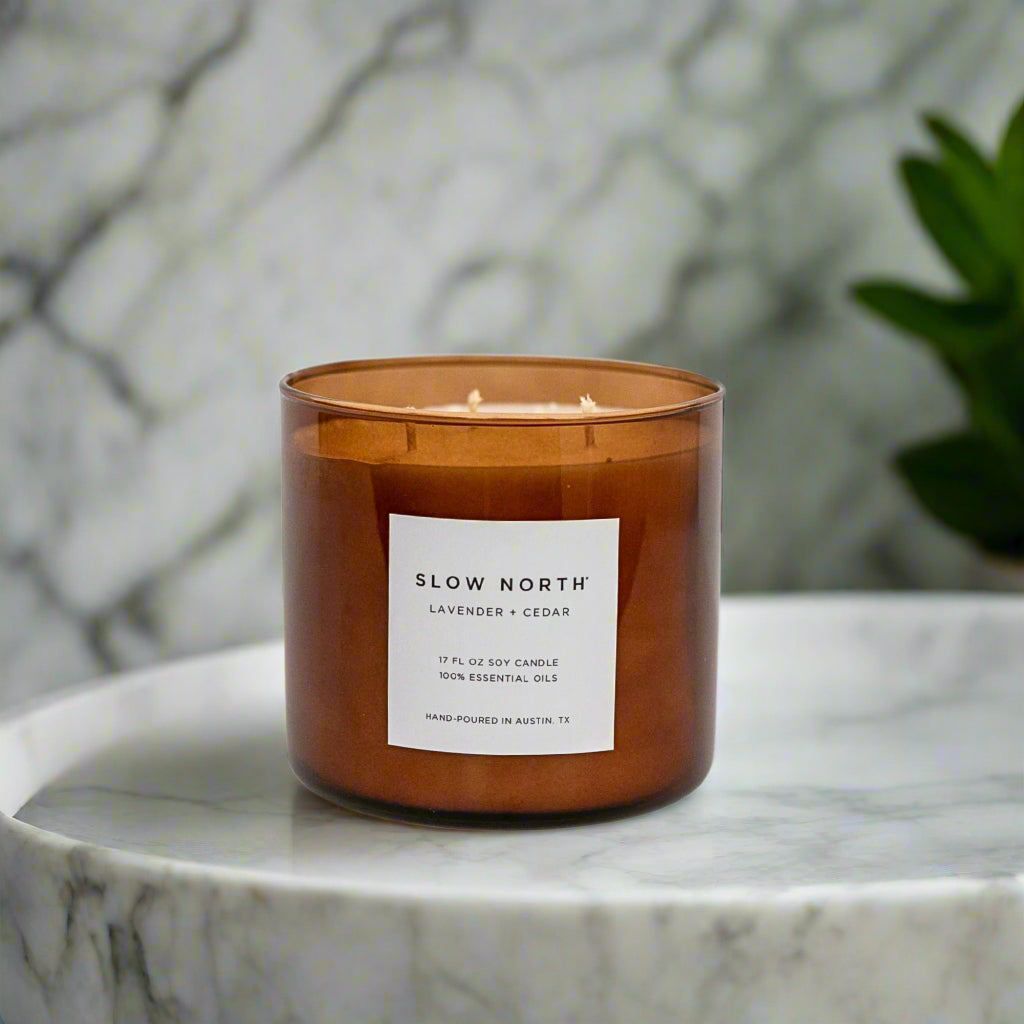 Lavender + Cedar - Signature 3-Wick Candle - Homeland Harvest
