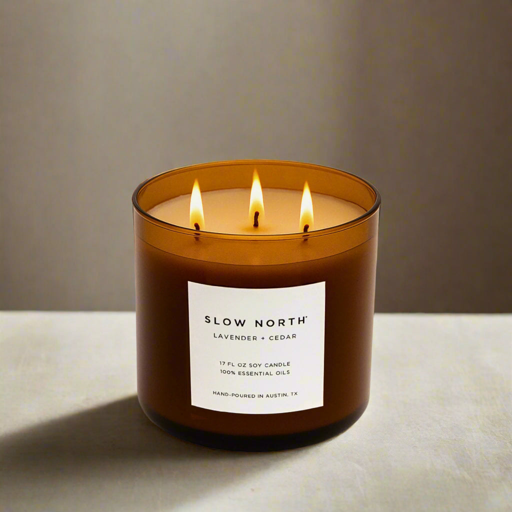 Lavender + Cedar - Signature 3-Wick Candle - Homeland Harvest