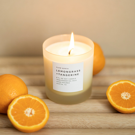 Lemongrass + Tangerine - Signature Candle - Homeland Harvest