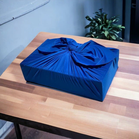 Extra Large Reusable Cloth Furoshiki Gift Wrap | Deep Blue - Homeland Harvest