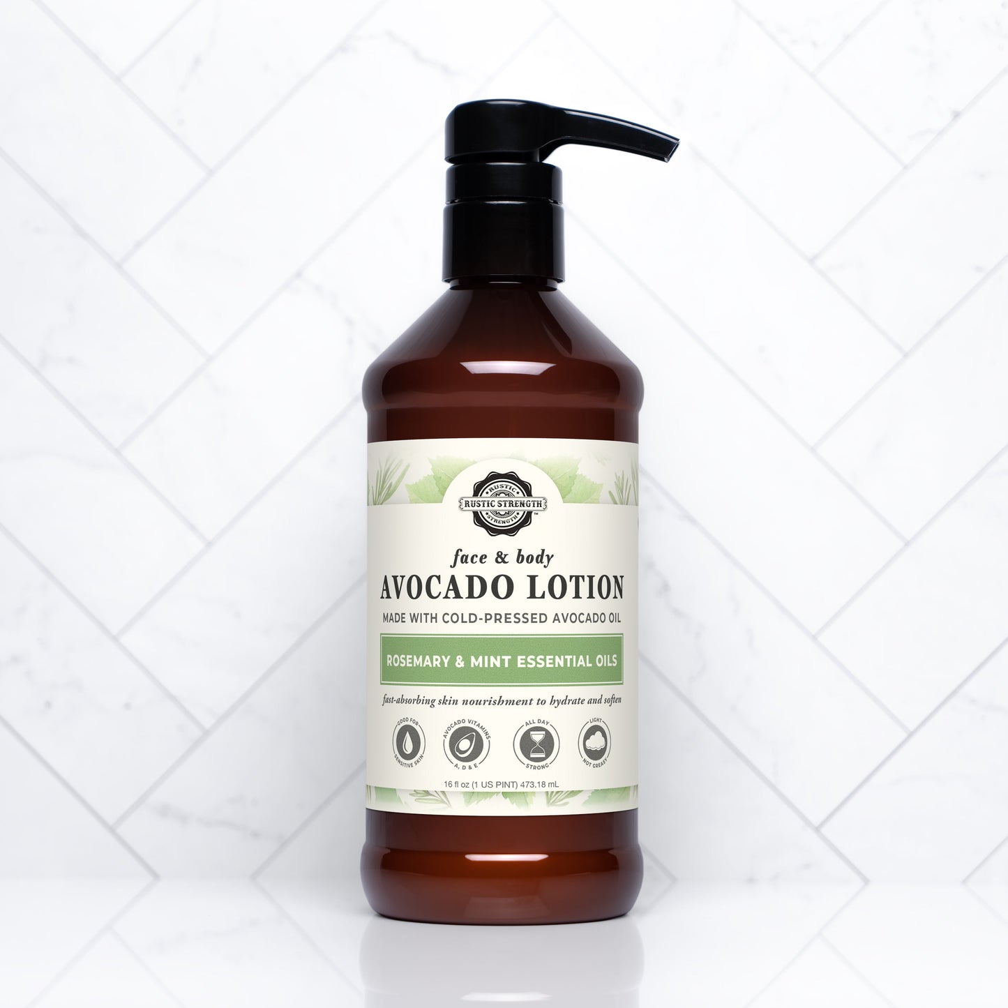 Avocado Lotion | Rosemary & Mint - Homeland Harvest