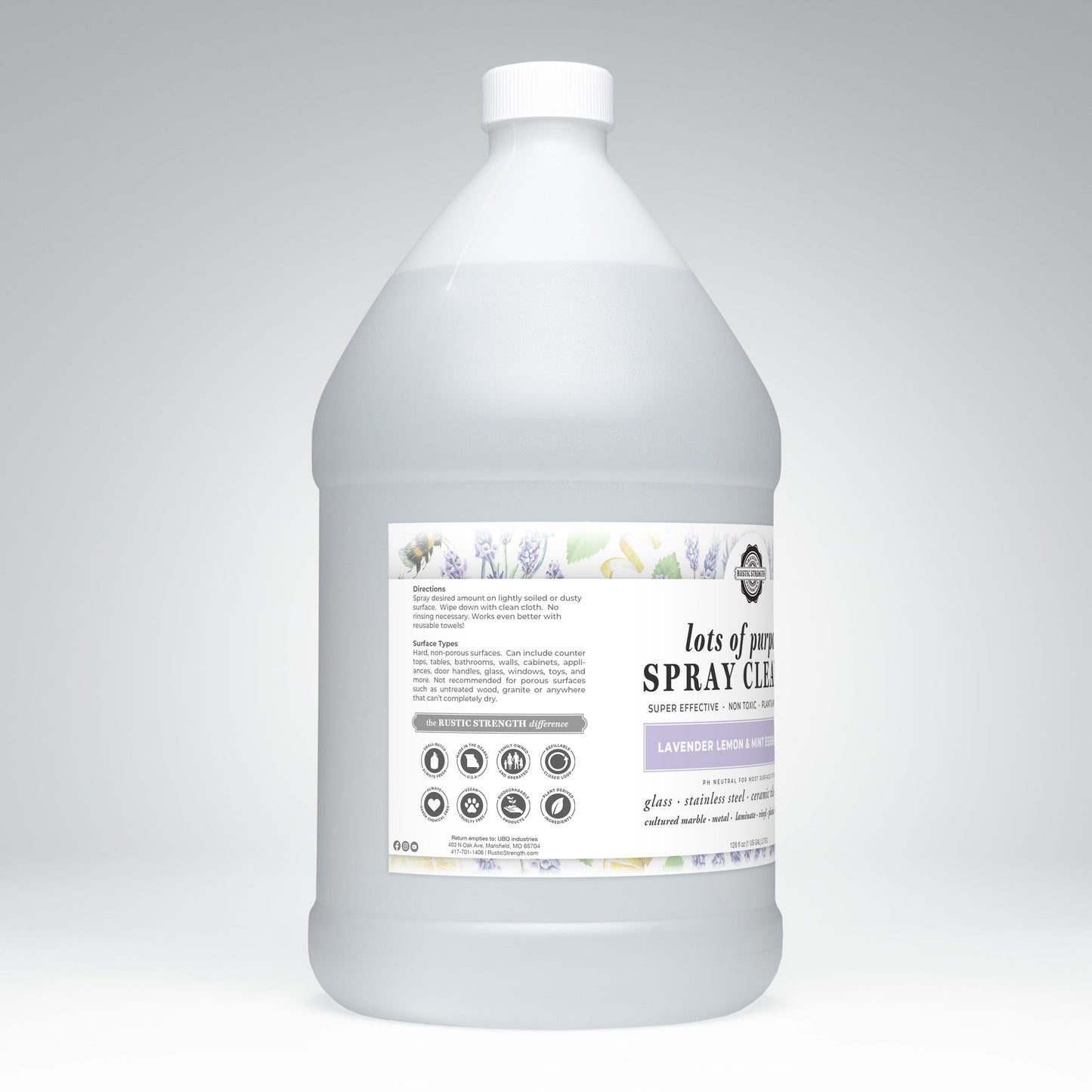 Lots of Purpose Spray Cleaner | Lavender, Lemon & Mint - Homeland Harvest