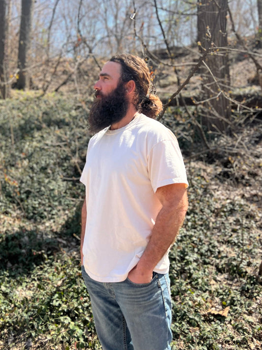 Unisex Organic Cotton Short Sleeve T-Shirt - Undyed - Homeland Harvest