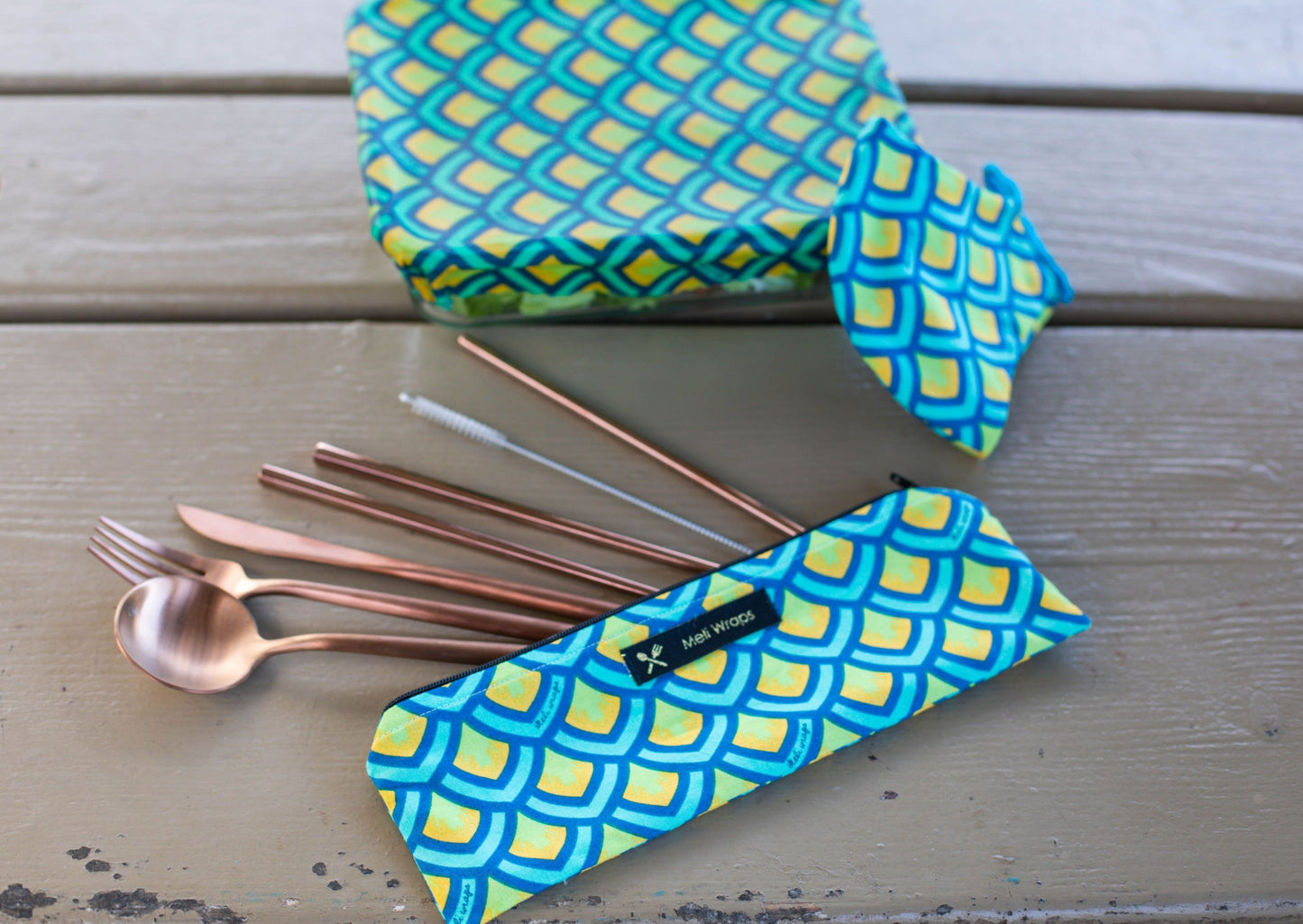 Meli Wraps Reusable Cutlery Set- Scales - Homeland Harvest