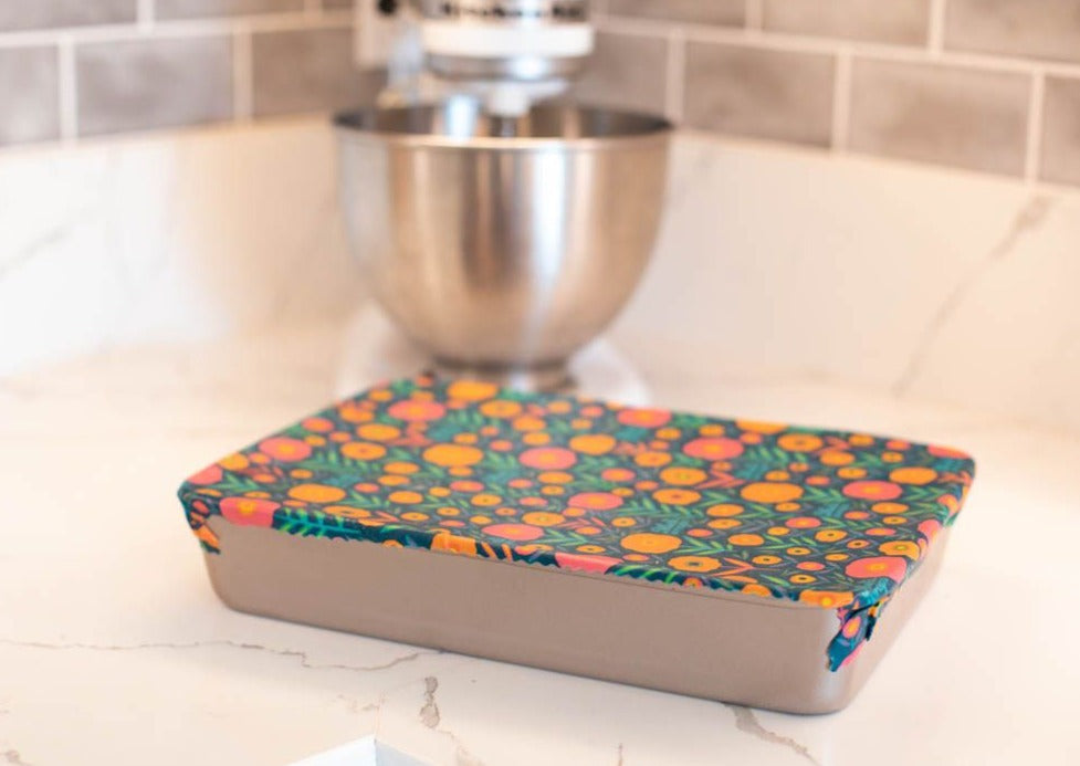 Beeswax Food Wrap - Fall Bloom Print - Homeland Harvest