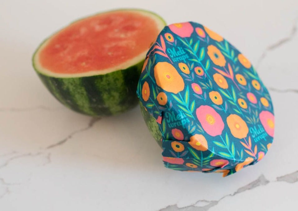 Beeswax Food Wrap - Fall Bloom Print - Homeland Harvest