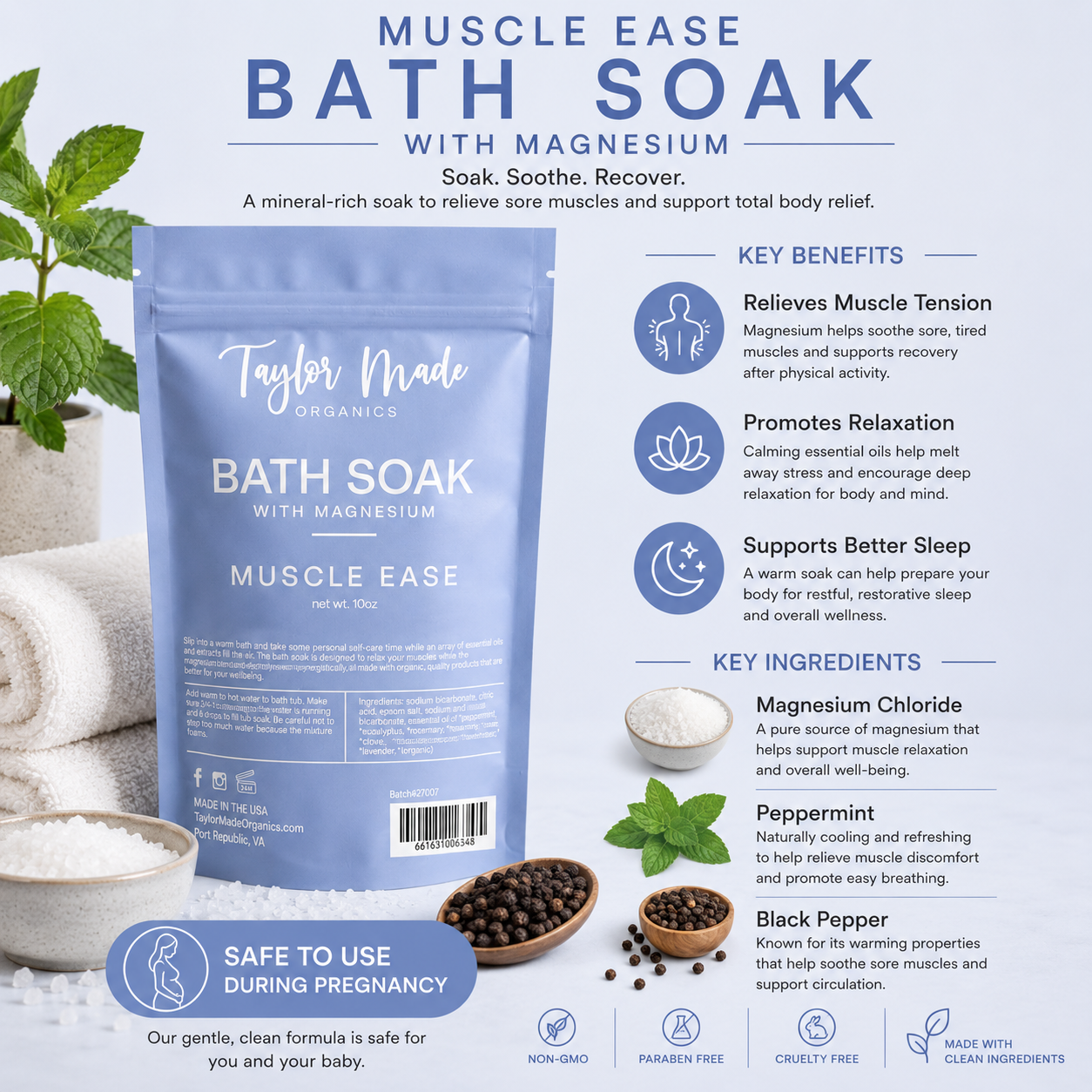 Bath Soak | SLS, Dye and Fragrance Free