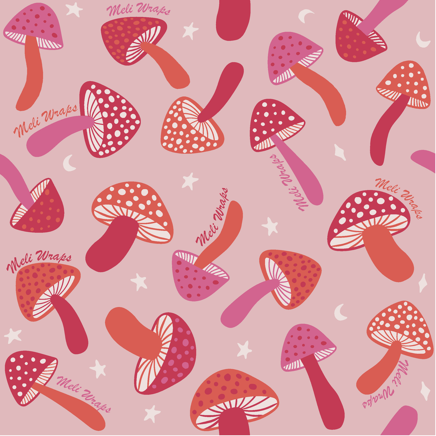 Pink Mushroom Swedish Dish Cloth Set of 3 - Homeland Harvest