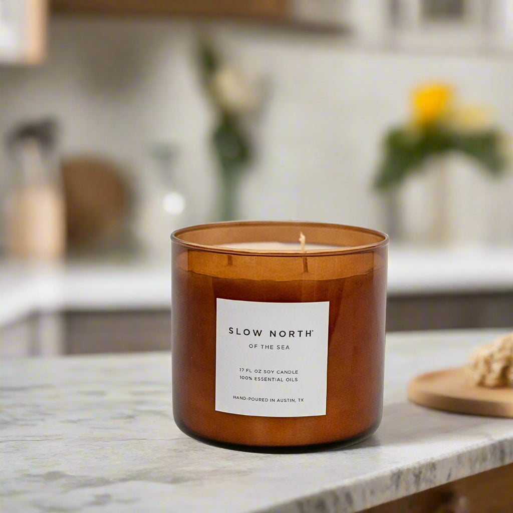 Of The Sea (Eucalyptus + Lavender + Peppermint) - Signature 3-Wick Candle - Homeland Harvest