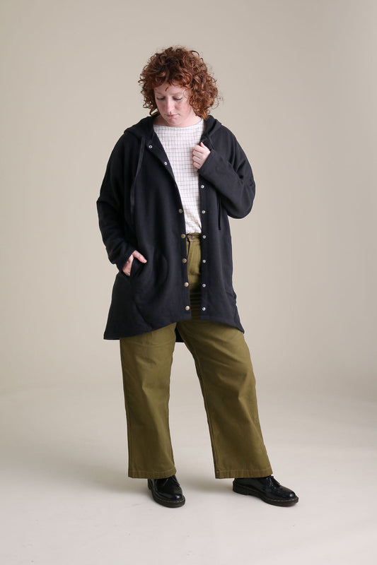 Cocoon Coat in Black