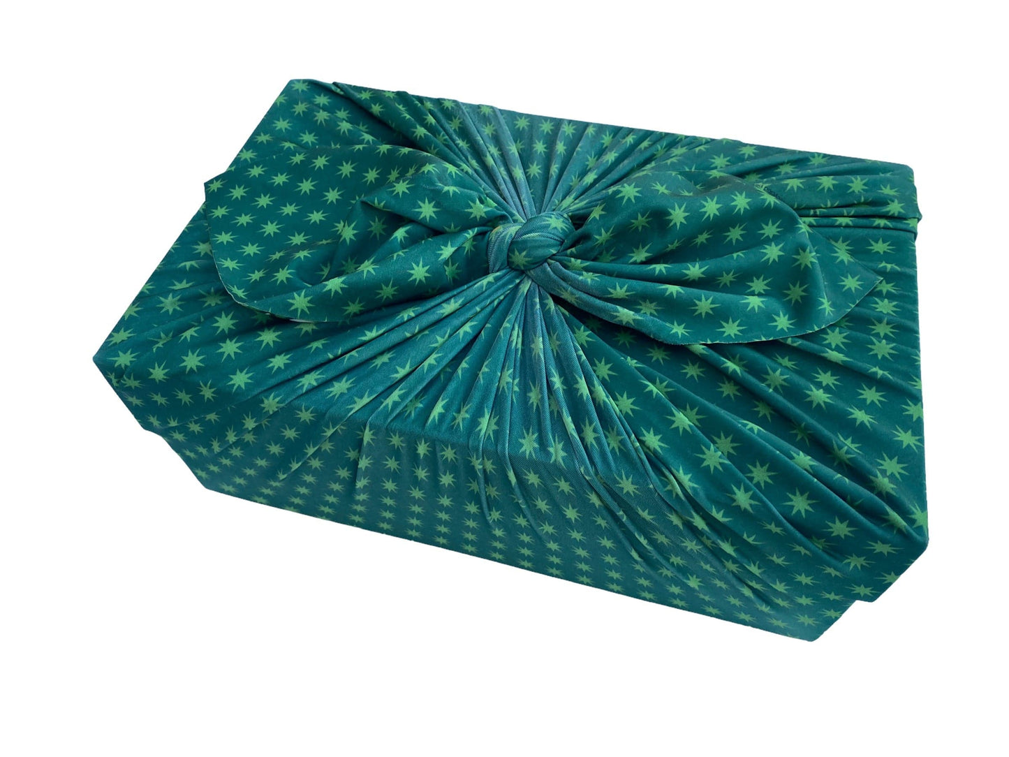 Set of 2 Large Reusable Cloth Furoshiki Gift Wrap | Christmas Trees & Stars - Homeland Harvest