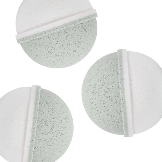 Natural Bath Bomb Set - Peppermint + Tea Tree (Set of 3) - Homeland Harvest