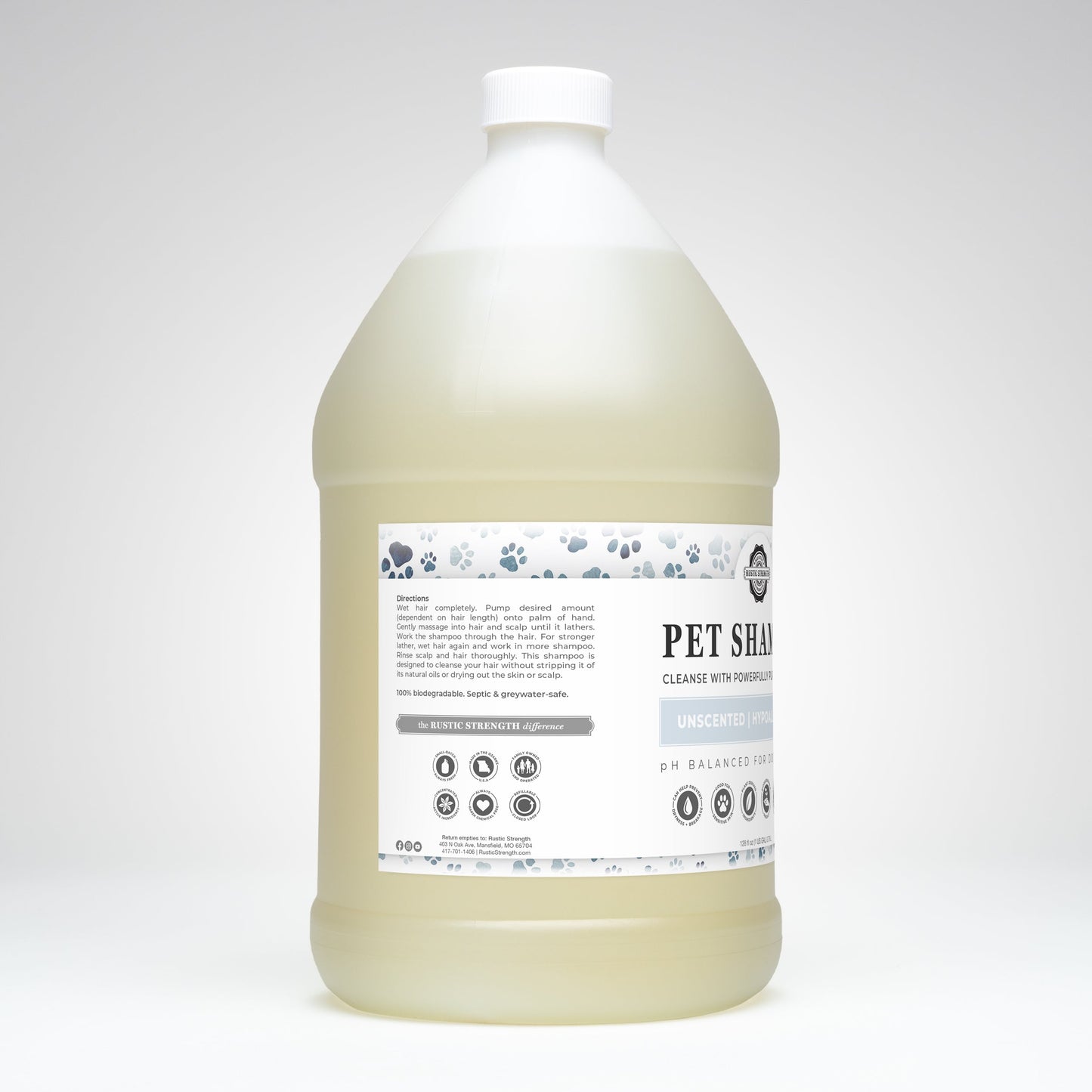 Pet Shampoo | Soothing & Deodorizing | Unscented - Homeland Harvest