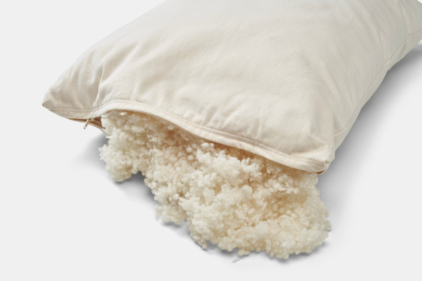 Natural Cotton Pillow With Wool Filling - Homeland Harvest
