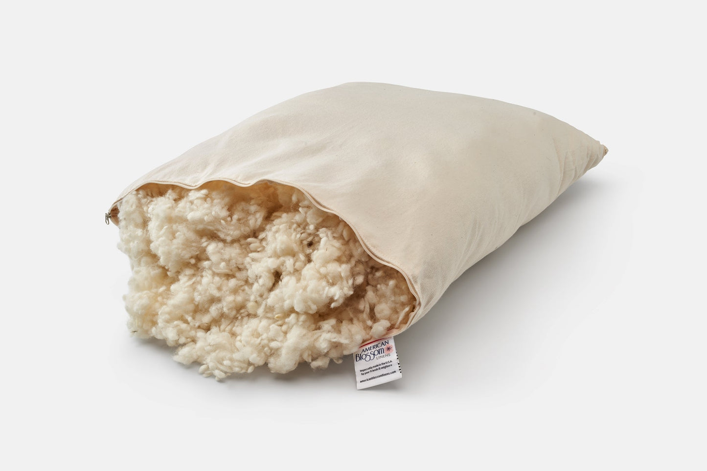 Natural Cotton Pillow With Wool Filling - Homeland Harvest
