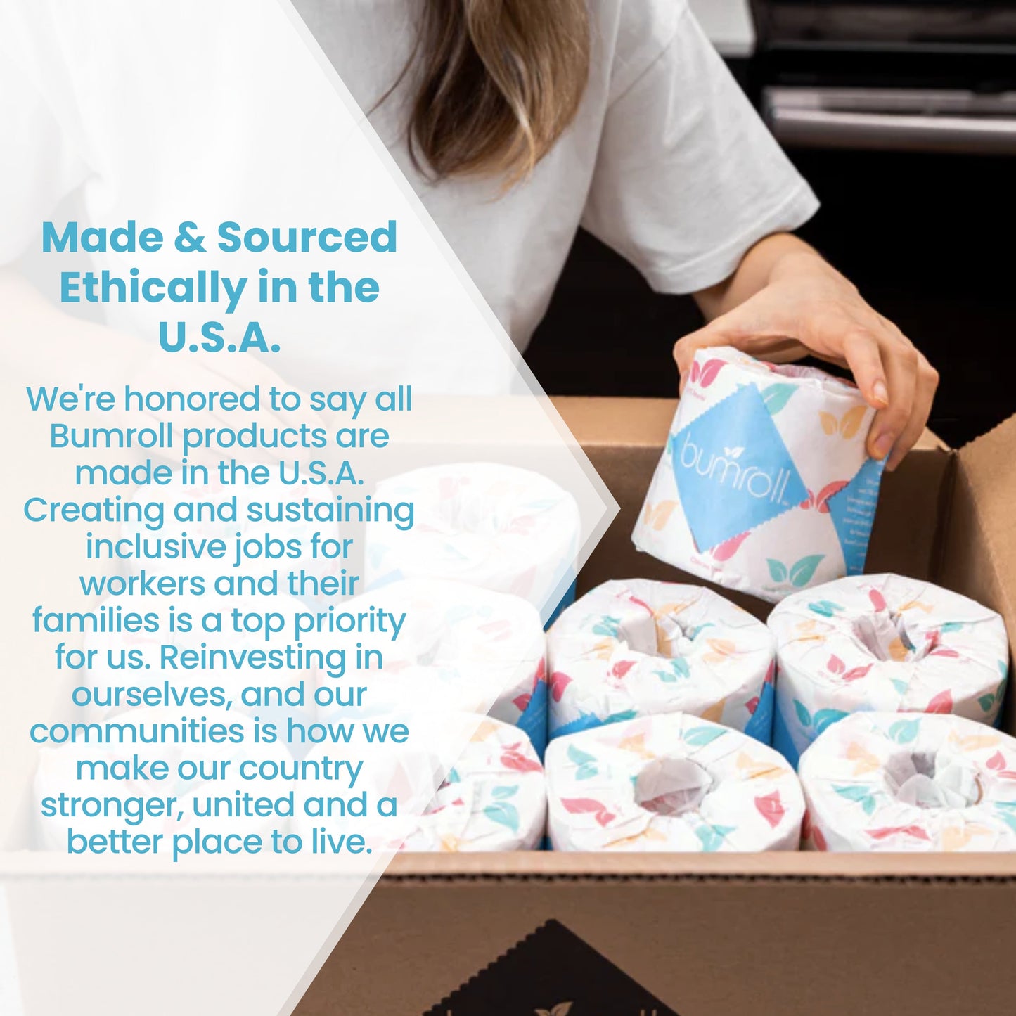 Bumroll, Proudly Made in USA, Premium Toilet Paper & Paper Towels, Plants Trees In The USA - Homeland Harvest