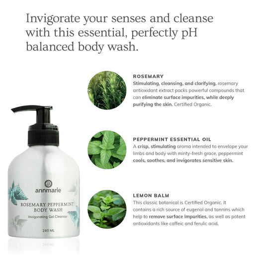 Rosemary Peppermint Hand & Body Wash (240ml)- Collective - Homeland Harvest