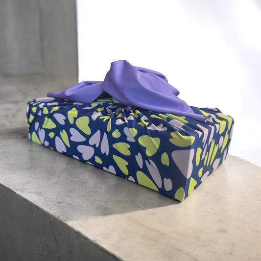 Large Reusable Cloth Furoshiki Gift Wrap | Bright Hearts - Homeland Harvest