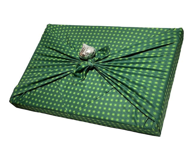 Extra Large Reusable Cloth Furoshiki Gift Wrap | Christmas Trees & Stars - Homeland Harvest