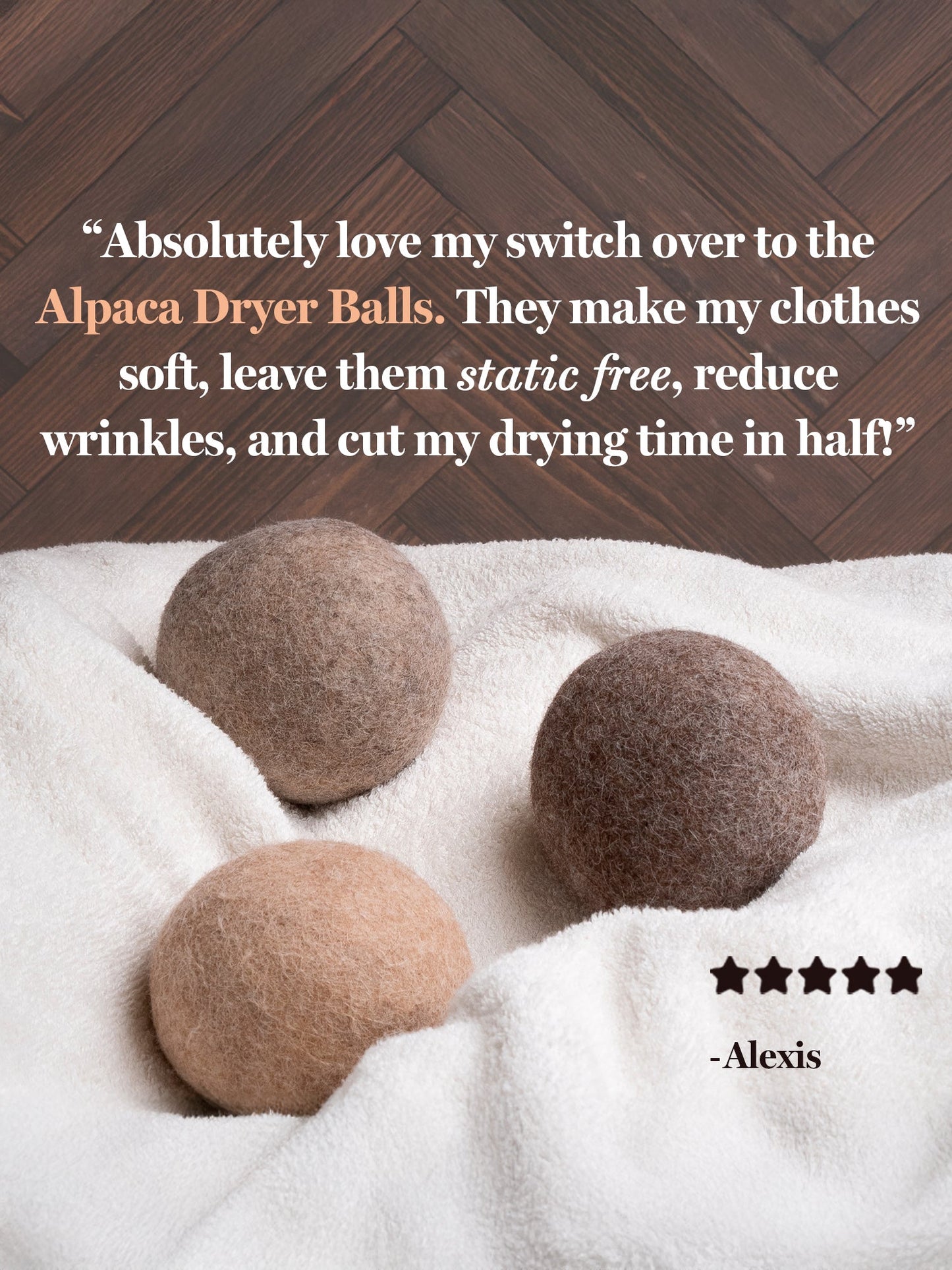 Alpaca Dryer Balls ( 3 pack ) - Homeland Harvest