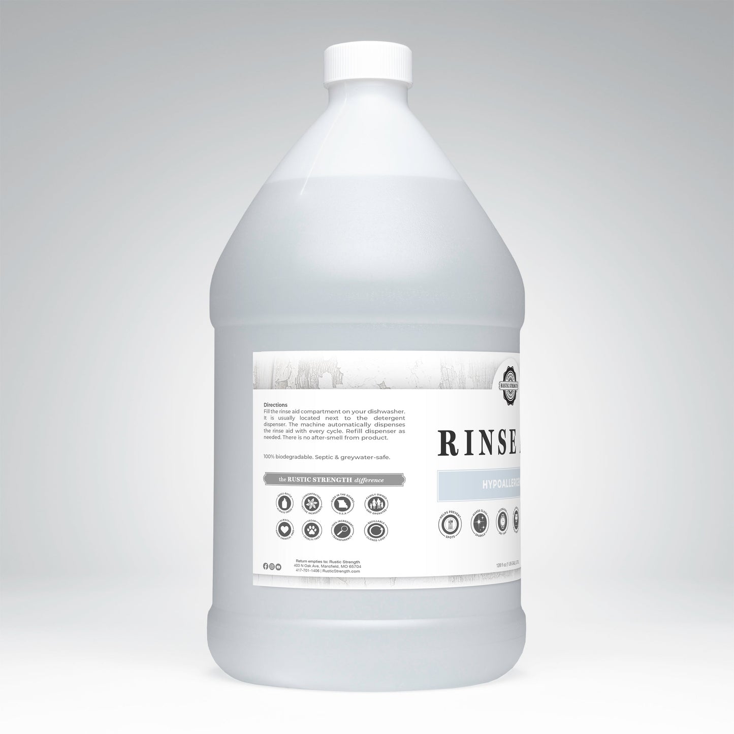 Rinse Aid for Automatic Dishwashers | Unscented - Homeland Harvest