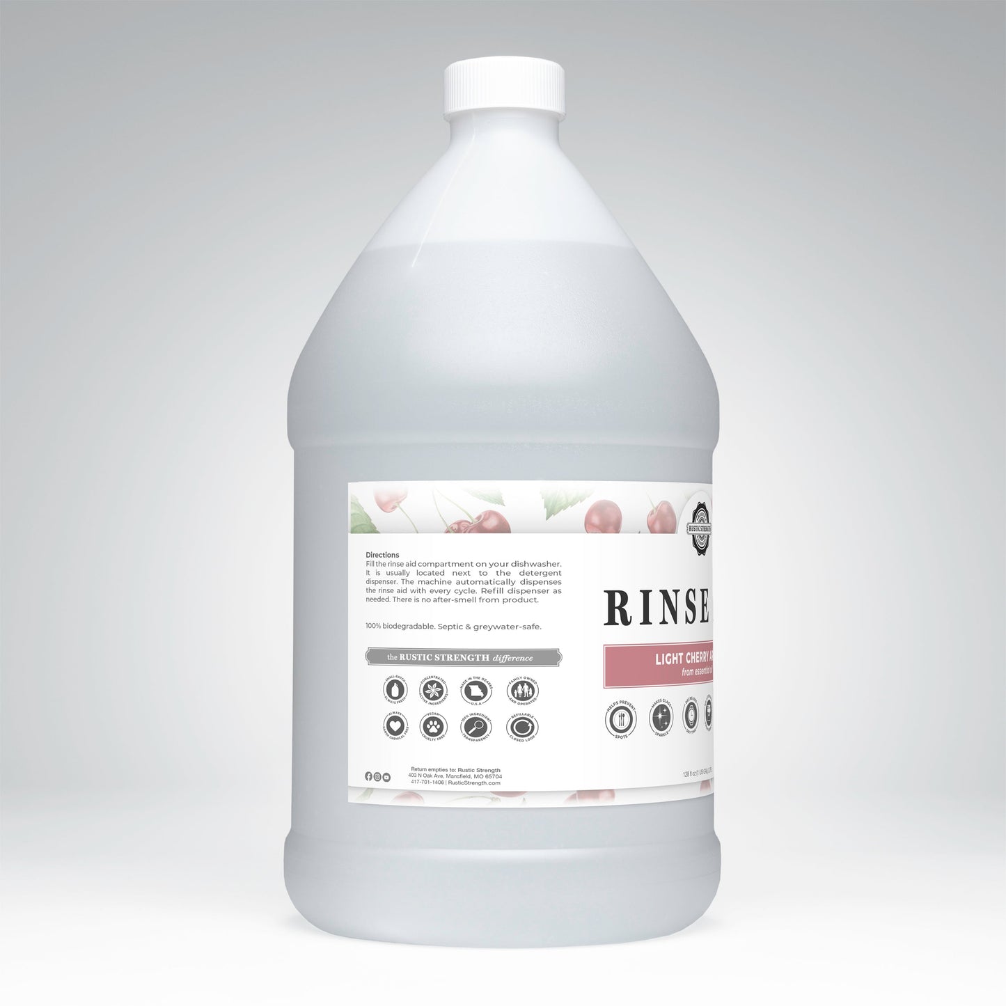 Rinse Aid for Automatic Dishwashers | Light Cherry - Homeland Harvest